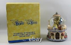Disney BEAUTY AND THE BEAST Large Snow Globe Plays Beauty and the Beast MIB