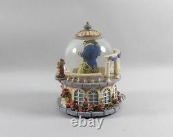 Disney BEAUTY AND THE BEAST Large Snow Globe Plays Beauty and the Beast MIB