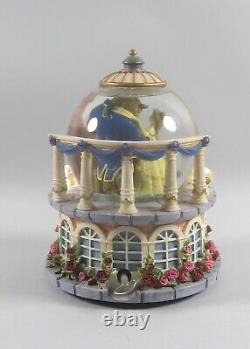 Disney BEAUTY AND THE BEAST Large Snow Globe Plays Beauty and the Beast MIB