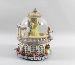 Disney BEAUTY AND THE BEAST Large Snow Globe Plays Beauty and the Beast MIB
