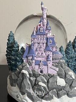 Disney BEAUTY & The BEASTWinter Bird Feeding SceneMusical Box Snow Globe