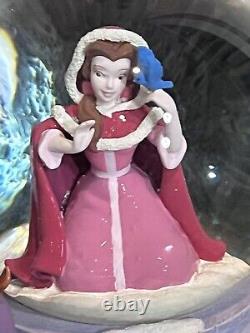 Disney BEAUTY & The BEASTWinter Bird Feeding SceneMusical Box Snow Globe