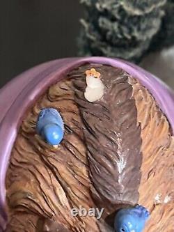 Disney BEAUTY & The BEASTWinter Bird Feeding SceneMusical Box Snow Globe