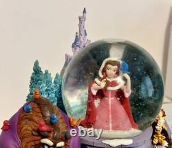 Disney Beauty AndThe Beast SnowGlobe Musical Figurine Belle Birds