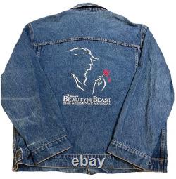 Disney Beauty And Beast Broadway Musical Denim Jean Jacket Sz Medium Rare