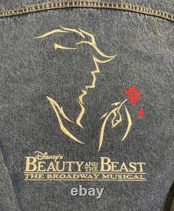 Disney Beauty And Beast Broadway Musical Denim Jean Jacket Sz Medium Rare