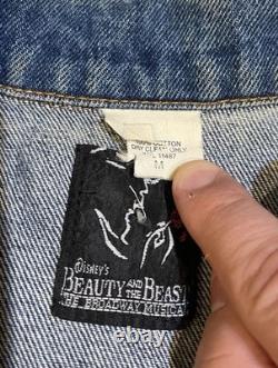 Disney Beauty And Beast Broadway Musical Denim Jean Jacket Sz Medium Rare