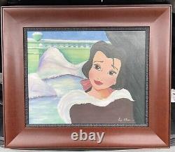 Disney Beauty And Beast Paige O'Hara Signed Framed Canvas Giclée Belle In Love
