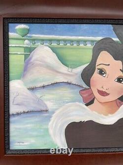 Disney Beauty And Beast Paige O'Hara Signed Framed Canvas Giclée Belle In Love