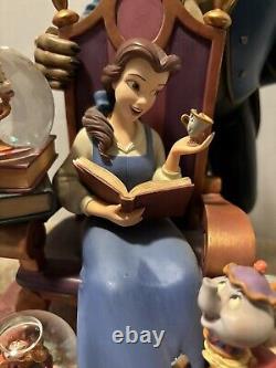 Disney Beauty And The Beast 10th Anniversary Multi Mini Snowglobes Statue