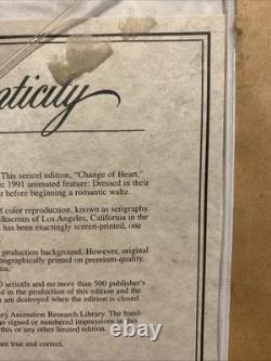 Disney Beauty And The Beast 1998 Change Of Heart Limited Edition Sericel Art