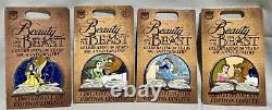 Disney Beauty And The Beast 30th Anniversary 4 Pins LE & Rarely Seen Green Dress