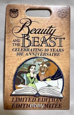 Disney Beauty And The Beast 30th Anniversary 4 Pins LE & Rarely Seen Green Dress