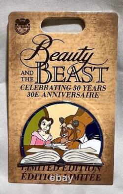 Disney Beauty And The Beast 30th Anniversary 4 Pins LE & Rarely Seen Green Dress
