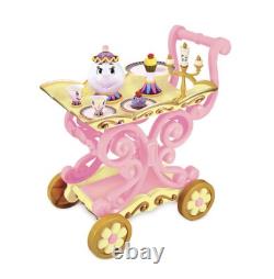 Disney Beauty And The Beast Be Our Guest Singing Tea Cart Play Set-new