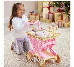 Disney Beauty And The Beast Be Our Guest Singing Tea Cart Play Set-new