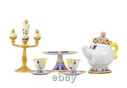 Disney Beauty And The Beast Be Our Guest Singing Tea Cart Play Set-new