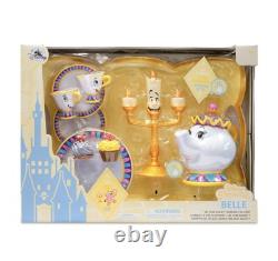 Disney Beauty And The Beast Be Our Guest Singing Tea Cart Play Set-new