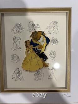 Disney Beauty And The Beast Belle Princesses Pin Collection Le 2440/7500 Framed