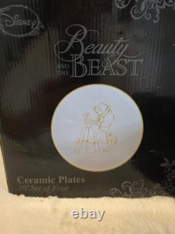 Disney Beauty And The Beast Ceramic Bowls And Plates Set Of 4 Each