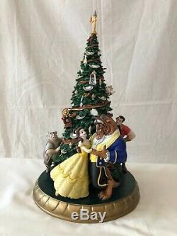 Disney Beauty And The Beast Christmas Tree Statue Danbury Mint Rare
