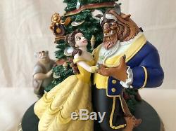 Disney Beauty And The Beast Christmas Tree Statue Danbury Mint Rare