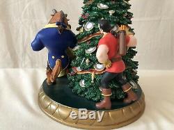 Disney Beauty And The Beast Christmas Tree Statue Danbury Mint Rare