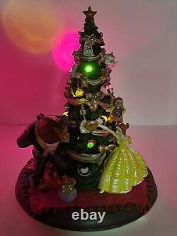 Disney Beauty And The Beast Christmas Tree Statue With Music -Lights 8