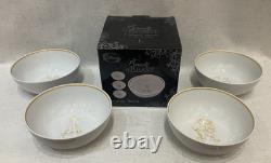 Disney Beauty And The Beast Complete Dish Bowl Set Of 4 NIB Vandor Ceramic Rare