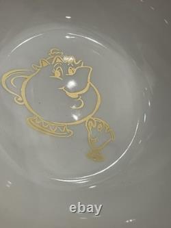 Disney Beauty And The Beast Complete Dish Bowl Set Of 4 NIB Vandor Ceramic Rare