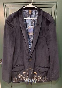 Disney Beauty And The Beast Exclusive Hot Topic Tuxedo Velvet Navy Blazer 3X