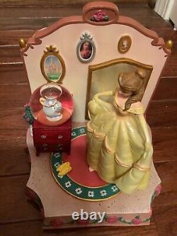 Disney Beauty And The Beast Figurines And Mini Snow Globes Rare