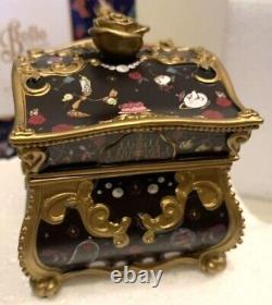 Disney Beauty And The Beast Jewelry Box Accessory Case Treasure Chest Motif