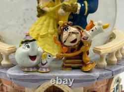 Disney Beauty And The Beast Musical Snow Globe Belle & Beast Dancing