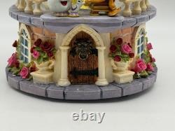 Disney Beauty And The Beast Musical Snow Globe Belle & Beast Dancing