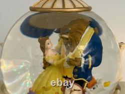 Disney Beauty And The Beast Musical Snow Globe Belle & Beast Dancing