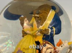 Disney Beauty And The Beast Musical Snow Globe Belle & Beast Dancing