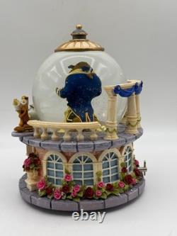Disney Beauty And The Beast Musical Snow Globe Belle & Beast Dancing