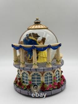 Disney Beauty And The Beast Musical Snow Globe Belle & Beast Dancing