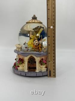 Disney Beauty And The Beast Musical Snow Globe Belle & Beast Dancing