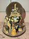 Disney Beauty And The Beast Musical Snow Globe Castle Cogsworth Pots Belle RARE