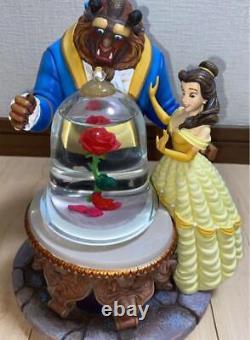 Disney Beauty And The Beast Princess Belle Music Box Snow globe Antique Retro