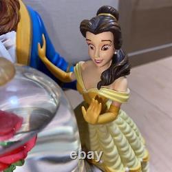 Disney Beauty And The Beast Princess Belle Music Box Snow globe Antique Retro
