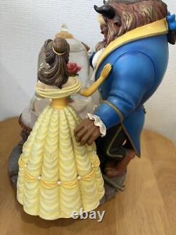 Disney Beauty And The Beast Princess Belle Music Box Snow globe Antique Retro