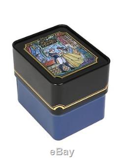 Disney Beauty And The Beast Princess Belle Stained Glass Watch In Collectors Tin