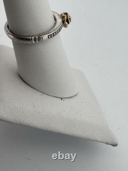 Disney Beauty And The Beast Ring Rose 10k Gold Diamond 925 Ring Size 7