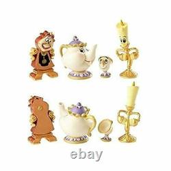 Disney Beauty And The Beast Set Of 4 Figurines Lumiere Mrs Potts Chip Cogsworth