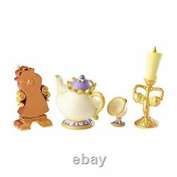 Disney Beauty And The Beast Set Of 4 Figurines Lumiere Mrs Potts Chip Cogsworth