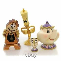 Disney Beauty And The Beast Set Of 4 Figurines Lumiere Mrs Potts Chip Cogsworth