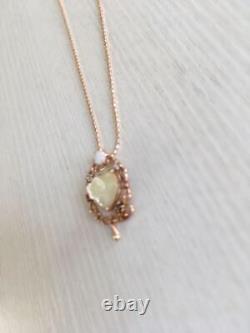 Disney Beauty And The Beast Take Up Necklace Heart Pink Gold 10K